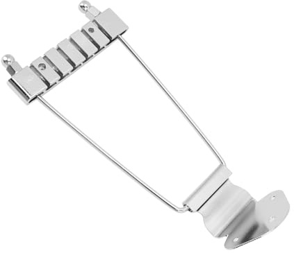 Gitarren-Trapezbrücke, Metall-Ersatz-Saitenhalter mit Schrauben, für 6-saitige Elektrische Jazzgitarre (SILVER