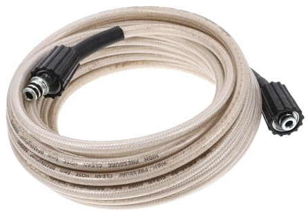 BESPORTBLE Manguera de Extensión para Hidrolavadora de 15m, Tubo de Limpieza de Fibra Tejida, Conector Fácil y Alcance Ampliado