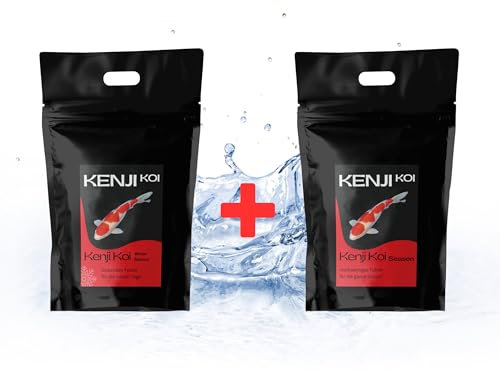 KENJI KOI Kalte Tage Paket 10kg 3mm Koifutter für Herbst, Winter und Frühjahr | 5kg sinkendes Futter KENJI KOI Winter Balance | 5kg schwimmendes Futter KENJI KOI Season