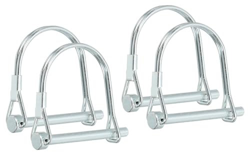 PATIKIL Perno Accoppiamento Rimorchio 3/16x2, 4Pz Perno Bloccaggio a Filo Perno Bloccaggio Albero Sicurezza Perni Rotondi Pto per Rimorchi Agricoli Attacchi per Prato (5x50mm)