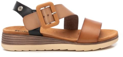 REFRESH - Sandalia Mujer Camel - Calzado Cómodo y Versátil - Moda casual - Modelo 17284402 (Talla 39)