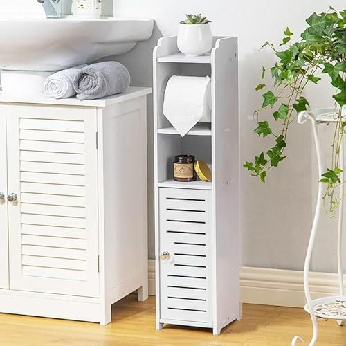 Meuble de rangement autoportant pour salle de bain avec organiseur sous évier, organiseurs de salle de bain et rangement pour petits espaces, 80 cm de hauteur
