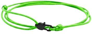 TRIPLE K&S Pulsera enroscable fina para hombre y mujer con cierre de mosquetón, hecha a mano, joyería marítima surfista, pulsera de tela minimalista, 100% resistente al agua y ajustable, Einstellbar,