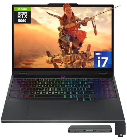 Lenovo Legion 5 16 WQXGA 165Hz Gaming Laptop, Intel i7-14650HX, 64GB DDR5, 2TB PCIe SSD, GeForce RTX 4070, RGB Backlit Keyboard, FHD Camera, Wi-Fi 6E, Windows 11 Pro, Gray, 256GB Docking Station Set