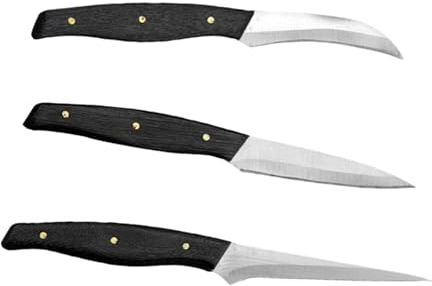 Sosoport Set di Coltelli in Acciaio Inox Frutta per Intaglio | Impugnatura Ergonomica Color Caffè, Lavorazione Fine, per Verdure e Frutta in Casa o Ristorante