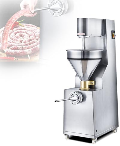 Insaccatrice per salsicce commerciale da 2200 W, macchina automatica per la produzione di salsicce chorizo in acciaio inossidabile a 1440 giri/min, insaccatrice per ristoranti, stabilimenti di lavor