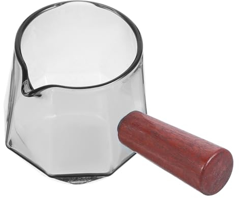 Jarra de Vidrio para Café y Leche de 110ml, Mini Medidora