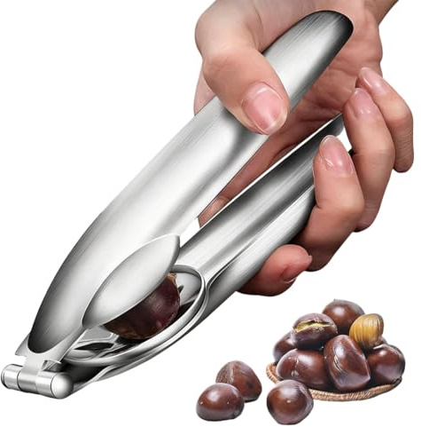 YUVKIN Taglierina per Castagne e Noci, 1 Pezzo, Taglia Castagne Professionale, Taglia a Croce, 304 in Acciaio Inox, Schneider per Maroni, Pinza per Castagne, Noci e Frutta Secca, Apri Castagne