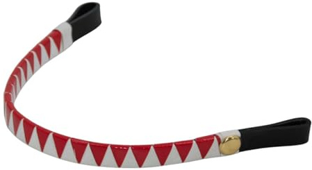 AMKA Stirnband für Zierhalfter, rot/weiß geflochten Kaltlblut/Noriker