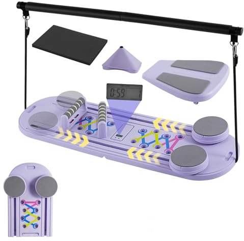 Teodute Multifunktional Pilates Board, Tragbares Reformer Pilates Maschine, Pilates Reformer Board Sportgeräte Zuhause für Schlafzimmer Büro Fitnessstudio Außenbereich