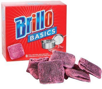 Brillo Basics Steel-wool Soap Pads, Two 8-ct. Boxes by Brillo