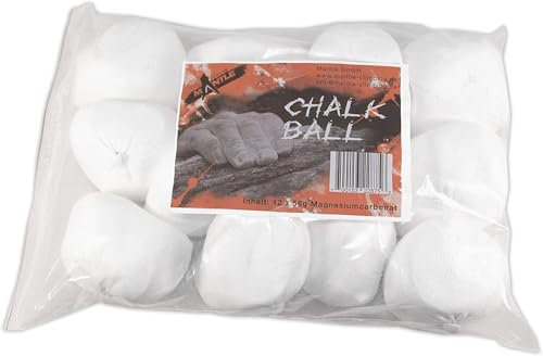 Mantle Chalkball 56g - Kletterkreide für Optimalen Grip - Magnesia im Chalk Ball zum Klettern und Bouldern im Einer- oder Mehrfachpack (12x56g)