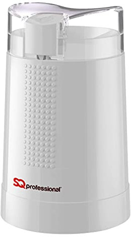 SQ Professional Blitz Coffee Grinder Electric Fast Grinding for Coffee Beans Nuts Herbs & Spices - Spice Mill One Touch Control Button & Stainless Steel Blades - 150w