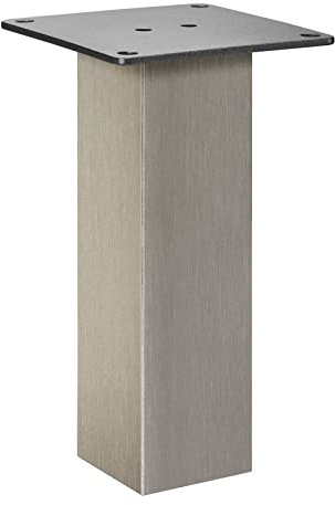 Barkonsole OLBIA 50 x 50 x 170 mm gerade Edelstahloptik Küchentheke Thekenfuß Konsole Möbelfuß Stützfuß von SO-TECH®