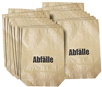 10er SET DEISS 07002 - Papiersäcke braun - 120 Liter - Maße (LxBxT): 95 x 70 x 20 cm/Papier-Müllbeutel/EMIL DEISS