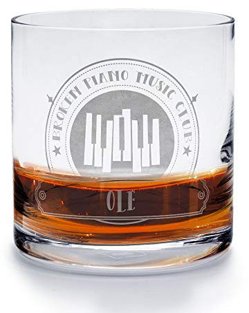 printplanet - Whiskyglas mit Namen Ole graviert. - Leonardo® Whiskeyglas mit Gravur - Design Piano