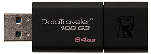 Kingston DataTraveler 100 G3 - USB-Flash-Laufwerk - 64 GB - USB 3.0 - Schwarz
