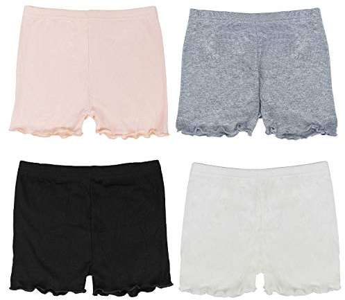 FreeNFond Girls Shorts Under Dress Dance Bike Shorts for Playground Gym Sports (6T-7T)