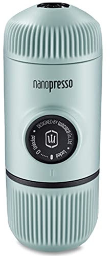 WACACO Nanopresso Tragbare Espressokocher gebündelt mit Schutzhülle, Upgrade-Version von Minipresso, Mini-Reisekaffeemaschine, perfekt für Camping, Reisen und Büro (Arctic Blue), BaregAB