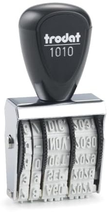 Trodat 1010 Classic Datum, spanische Monate, ca. 4 x 26 mm, manuelle Färbung