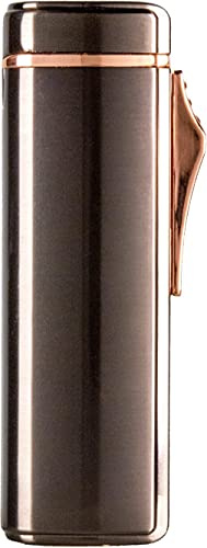 Jean Claude Zigarrenfeuerzeug Dark Gun Satin/Rosegold - 3er Jet - 7-mm-Bohrer - Gas-Sichtfenster - Geschenketui