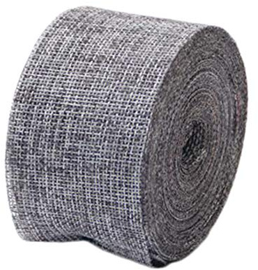 Anawakia Sackleinen Band Jute Deko Band Sackleinen Handwerk Band Rolle Juteband Band Vintage Hessische Trim Zierband Weinlese Hochzeits Dekoband 10 m x 5 cm (Grau)