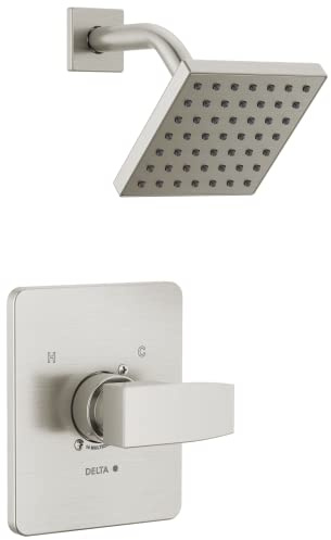 Delta Modern 14 Series Shower Faucet Set, Brushed Nickel Shower Head and Handle Set, Valve Trim Kit, Stainless T14267-SS-PP (Valve Not Included)