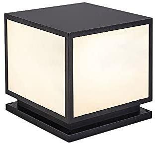 MTDYGHXQ Columna De Luz Exterior IP54 Impermeable Villa Poste Lámpara De Cabeza Moderna Valla De Césped Patio Puerta Pilar Lámpara Cuadrada Paisaje Luz Lámpara De Pie