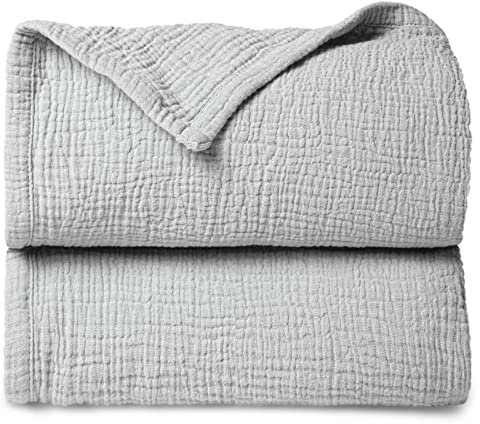 Lulu moon Musselin Decke Baby - Atmungsaktive Babydecke,Baby Decken Neugeborenen,Weiche Krabbeldecke für Kinder,Musselin Schlafdecken für Kleinkinder Mädchen Junge 120x120cm (Silbergrau)