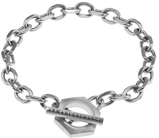 Armani Exchange Herren-Edelstahlarmband mit Karabinerverschluss