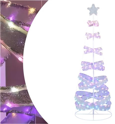 SPOTRAVEL 6FT Snow-flocked Christmas Tree, Pre-lit Xmas Tree with 594 Branch Tips, 250 Warm White LED Lights & Metal Stand, Hinged Holiday Party Decoration Tree