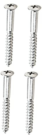 Gitarrenhalsschrauben 44, 6x5mm für Halsplatte, Metall | Montage und Ersatz, für Bass und E-gitarre, Silberfarben, 4 Stück, Zubehör für Gitarrist