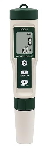 Wasser-pH-Tester, 10 in 1 Wasserqualitätstester PH/TDS/EC/SALZ/TEMP/SG/ORP/H2/Fruchtbarkeit/Widerstandsfähigkeit Tester Stift for Aquarium Schwimmbad Wassertester ( Color : No backlight , Size : X )