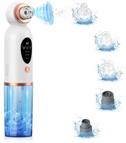 Blackhead Remover Vacuum, Blackhead Remover Pore Cleaner 6 Suction Power Mode Blackhead Remover Tool Wireless Blackhead Extractor Tool with 3 Adjustable Modes