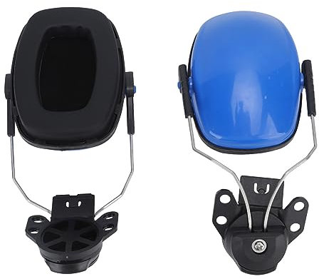 Psytfei Cuffie antirumore Cuffie per casco con cancellazione del rumore Cuffie attaccabili per cuffie Protezione per le orecchie per la lavorazione del legno Cuffie per montaggio su casco (Bleu)