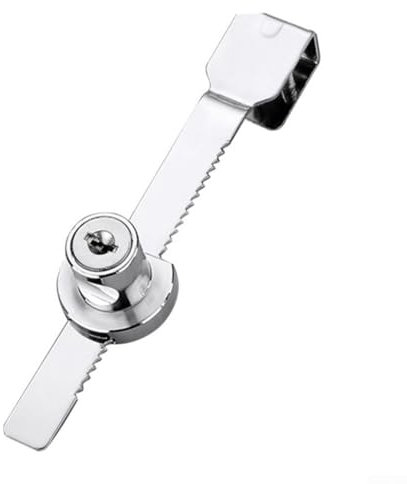 Verrou de porte coulissante en verre pour armoires, installation facile, chromé, clé