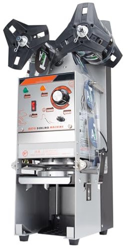 Machine à sceller les gobelets commerciaux Machine à thé aux bulles entièrement automatique pour scellant les gobelets à thé au lait PP/PE/PC 90/95 MM 220 V