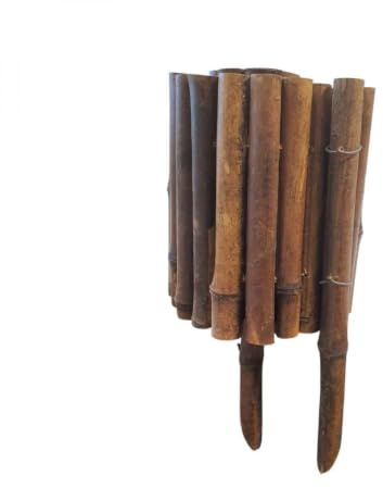 Linxor - Bordure à Planter, clôture de Jardin Flexible en Bambou - 100 x 20 cm - Bois foncé