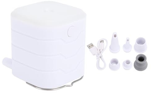 Reise -Mini -Tragbare Luftpumpe, Wiederaufladbarer Inflator mit Licht, Reiseminipumpe mit LED -Zubehör, Tragbare Luftpumpe für Schlauchboote, Campingzubehör Zum Aufblasen