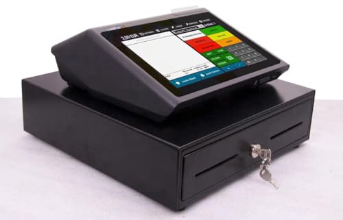 Kassensystem für Laden, Bäckerei, Metzgerei & Feinkost – All-in-One 10 POS Kasse mit Bondrucker, Kassenschublade & Software – ohne monatliche Gebühren – TSE-Konform – BLITZKASSE HANDEL BASIC