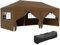 Outsunny Tenda Gazebo pieghevole 6x3 m Gazebo pieghevole con 6 pareti laterali impermeabile anti-UV e borsa da trasporto Padiglione da giardino per feste in campeggio Marrone