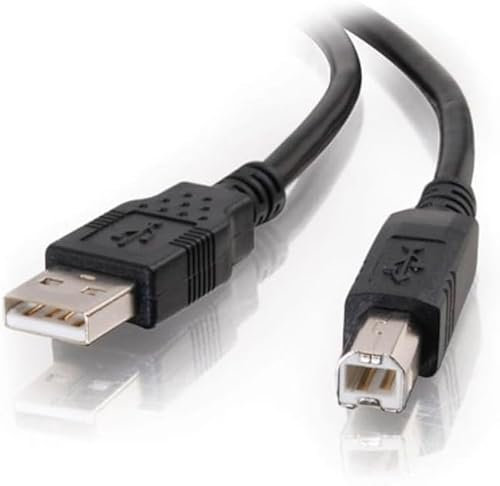 Electrones 1M USB Printer Cable, USB 2.0 A to B Lead. Compatible with printers and scanners from HP, Epson, Brother, Samsung, Cannon and all other USB A/B devices, Black USB cable