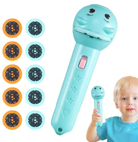 Projecteur pour | jouet avec plus de 80 modèles de projection et disques rotatifs, interactif portable avec 10 disques de dessin animé jeu de nuit