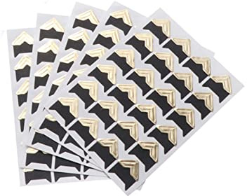 DOITOOL 15 Blatt Selbstklebende Vintage Fotoecken Aufkleber für Scrapbooking Album Dekoration Ecken pro für Persönliche Erinnerungen DIY Projekte