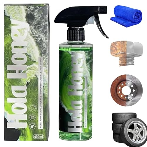 Rimuovi Ruggine Ad Alta Resistenza, Spray Antiruggine Multiuso, Acido Antiruggine Rapido, Trattamento delle Superfici Metalliche, Rimuovi Ruggine da 400 Ml (1pcs)