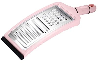 MUELODSIC Rallador De Verduras De Cocina Multifuncional De Acero Inoxidable, Cortador y Rallador Compacto, Herramienta De Corte Para Zanahoria y Vegetales, Color Rosa, Uso Doméstico Rápido y Fácil