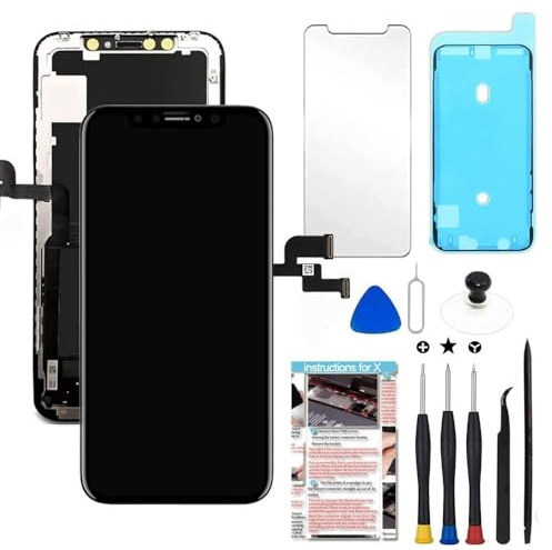 Fixerman Pantalla LCD para iPhone X Reemplazo 5,8 Pulgadas Display y Digitalizador Táctil Vidrio con Herramientas, Compatible con Modello A1865, A1901, A1902