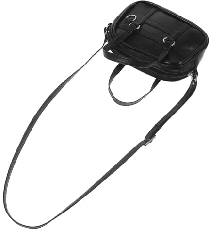 Mikinona Miniatyrdockväska Handväska Crossbody Dockväska Modell Dockor Dekorativ Doll House Fotoprop Söta Tillbehör för Dockkläder och Samlingar Svart