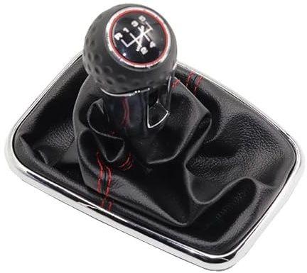 Für VW 2003 2004 2005 2006 2007 2008 Golf 4 IV MK4 für GTI R32 JDM Schwarz Rot Line Schaltknauf Hebel Schaltsack Schaltsack Schaltsack PU Leder 12 mm