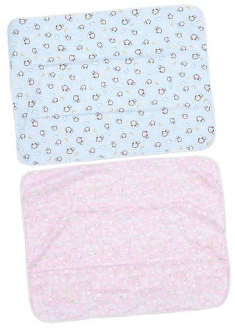 BESPORTBLE Wickelunterlage 2 Stück 70X90cm aus Kristallvelours Babybettunterlage mit Schutz vor Auslaufen für Neugeborene und Erwachsene